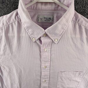 Kamakura Makers Shirt Pink Japan Made Classic Fit 17.75 33.5 Woven Herringbone